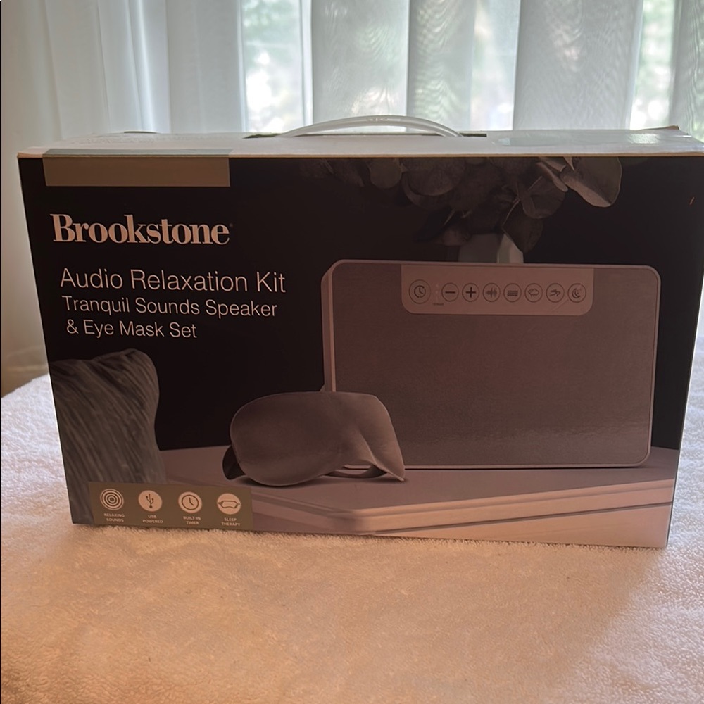 Brookstone Black and Gray Audio Relaxation Kit